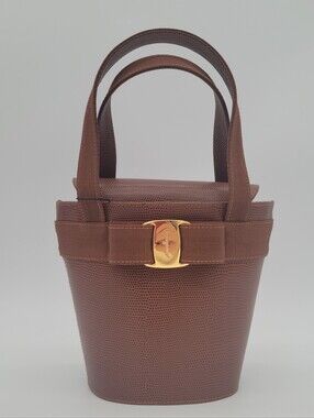 Vintage Ferragamo Vara Bow Bucket